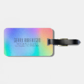 Kleurrijk bagagelabel met zachte kleuren en achter (Achterkant horizontaal)