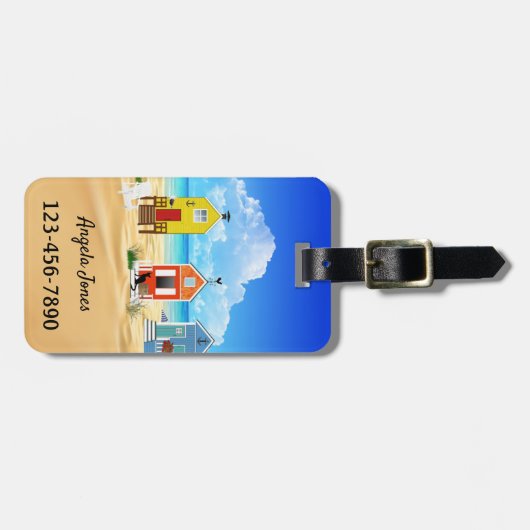 Kleurrijk Bagagelabel voor buishuisjes (Voorkant horizontaal)