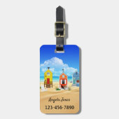 Kleurrijk Bagagelabel voor buishuisjes (Voorkant verticaal)