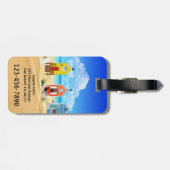 Kleurrijk Bagagelabel voor buishuisjes (Achterkant horizontaal)