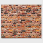 Kleurrijk bakstenen muur textuur inpakpapier (Vlak)