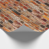 Kleurrijk bakstenen muur textuur inpakpapier (Hoek)