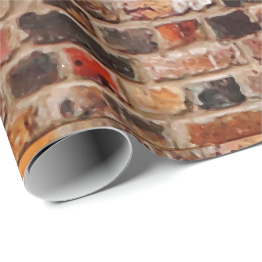 Kleurrijk bakstenen muur textuur inpakpapier (Rol Hoek)