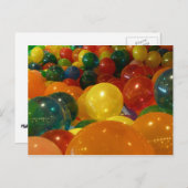 Kleurrijk ballonfeest ontwerp briefkaart (Voorkant / Achterkant)