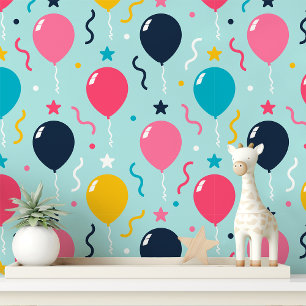 Kleurrijk ballonfeest vieren behang