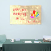 Kleurrijk ballonontwerp Happy 101st Birthday Spandoek (Beurs)
