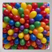 Kleurrijk ballonpatroon poster (Voorkant)