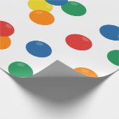 Kleurrijk balpatroon cadeaupapier (Hoek)