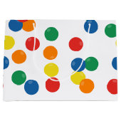 Kleurrijk balpatroon groot cadeauzakje (Voorkant)