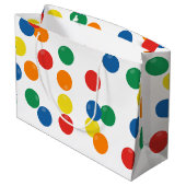 Kleurrijk balpatroon groot cadeauzakje (Achterkant Gekanteld)