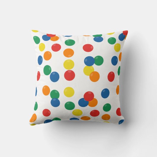 Kleurrijk balpatroon kussen (Achterkant)