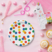 Kleurrijk balpatroon papieren bordje (Feest)