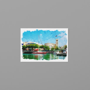 Kleurrijk Barbados Caribisch eiland Briefkaart