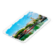 Kleurrijk Barbados Caribisch eiland Magneet (Linkerzijde)