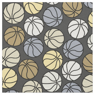 Kleurrijk basketbalpatroon stof