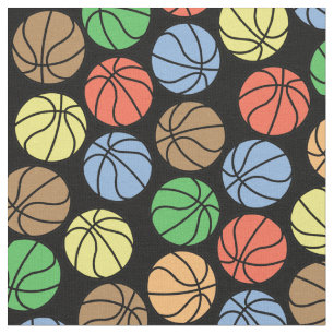 Kleurrijk basketbalpatroon stof