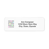 Kleurrijk Bass Clef Label (Voorkant)