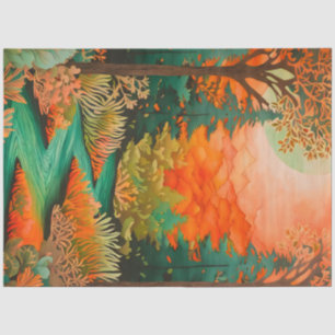 Kleurrijk Batik Forest Art Tissue Paper Tissuepapier