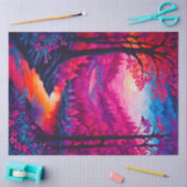 Kleurrijk Batik Forest Art Tissue Paper Tissuepapier (Craft)