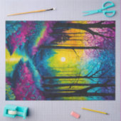 Kleurrijk Batik Forest Art Tissue Paper Tissuepapier (Craft)