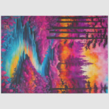 Kleurrijk Batik Forest Art Tissue Paper