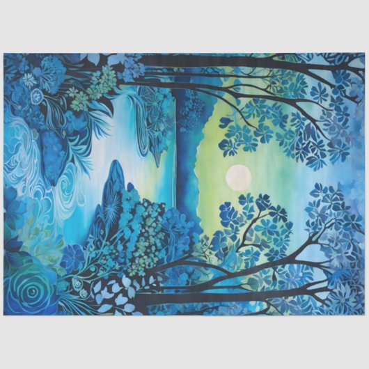 Kleurrijk Batik Forest Art Tissue Paper Tissuepapier (Voorkant)