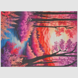 Kleurrijk Batik Forest Art Tissue Paper Tissuepapier
