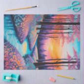 Kleurrijk Batik Forest Art Tissue Paper Tissuepapier (Craft)