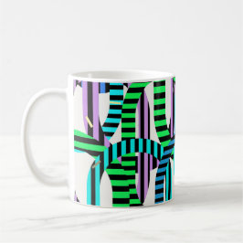 Kleurrijk Bauhaus Geometrisch Patroon Koffiemok