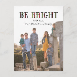 Kleurrijk Be Bright Holiday Photo Briefkaart