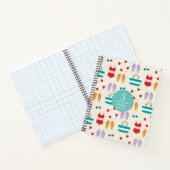 Kleurrijk beach Holiday Pattern Personeelsreis Notitieboek (Binnen)