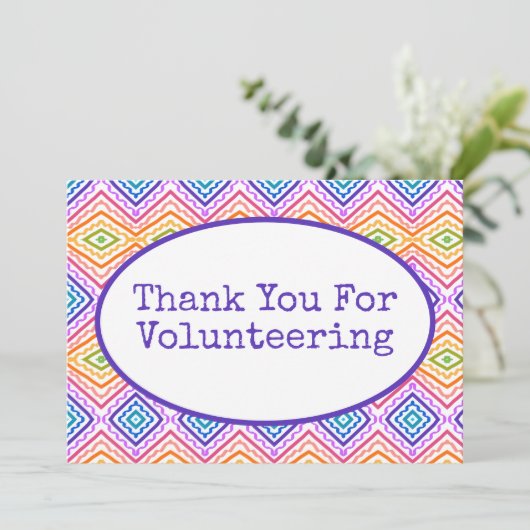 kleurrijk bedankkaart (Staand voorkant)