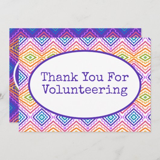 kleurrijk bedankkaart (Voorkant / Achterkant)