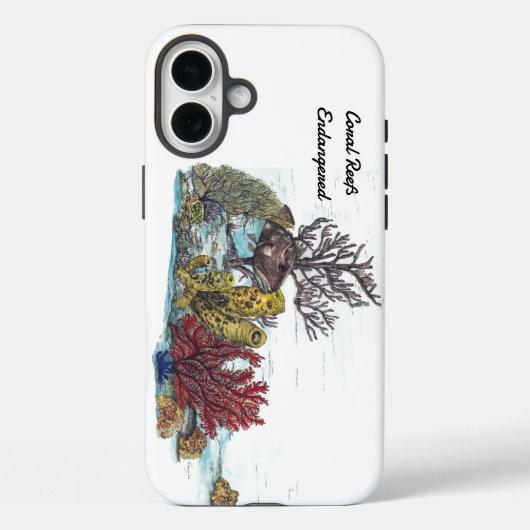 Kleurrijk Bedreigde Handgeschilderd Koraalrif Case-Mate iPhone Case (Achterkant)