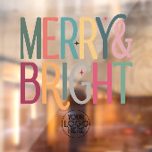 Kleurrijk Bedrijfslogo Vrolijk en Helder Kerstfees Raamsticker (Vel 2)