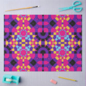 Kleurrijk beeld op kunstmozaïekgeometrisch patroon tissuepapier (Craft)