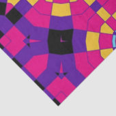 Kleurrijk beeld op kunstmozaïekgeometrisch patroon tissuepapier (Detail)