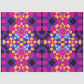 Kleurrijk beeld op kunstmozaïekgeometrisch patroon tissuepapier (Voorkant)