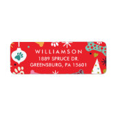 Kleurrijk been, pootdruk, sneeuwvlok huisdierpatro etiket (Voorkant)