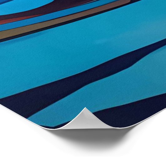 Kleurrijk Beer Abstract schilderen Cabine Art Poster (Hoek)