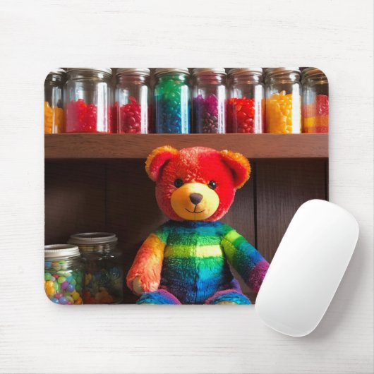 Kleurrijk Beer Muismat (Met muis)