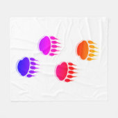 Kleurrijk Beer Verf Drukt Keramische Tegel Fleece Deken (Voorkant (Horizontaal))