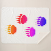 Kleurrijk Beer Verf Drukt Keramische Tegel Sherpa Deken (Voorkant (horizontaal))