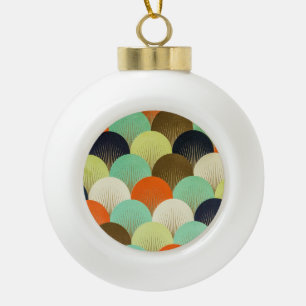 Kleurrijk behang: artistiek ontwerp. keramische bal ornament