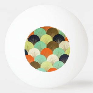 Kleurrijk behang: artistiek ontwerp. pingpongbal