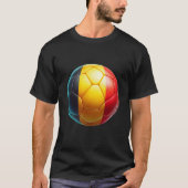 Kleurrijk België vlag Voetbal T-shirt (Voorkant)