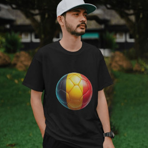 Kleurrijk België vlag Voetbal T-shirt