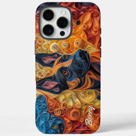 Kleurrijk Belgisch Malinoisportret Case-Mate iPhone Case (Achterkant)