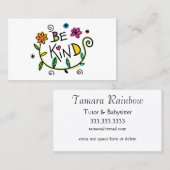 Kleurrijk ben Floral Business Contactkaartje (Voorkant / Achterkant)