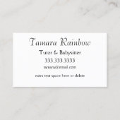 Kleurrijk ben Floral Business Contactkaartje (Achterkant)